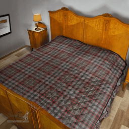 Scottish Nicolson Hunting Weathered Clan Tartan Quilt - Classic Scottish Plaid Tartan Plaid