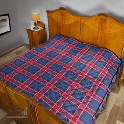 Scottish Graham of Menteith Red Clan Tartan Quilt - Classic Scottish Plaid Tartan Plaid