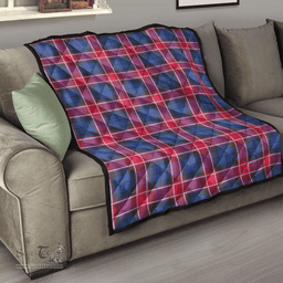 Scottish Graham of Menteith Red Clan Tartan Quilt - Classic Scottish Plaid Tartan Plaid