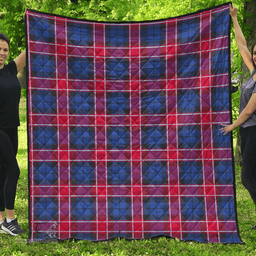 Scottish Graham of Menteith Red Clan Tartan Quilt - Classic Scottish Plaid Tartan Plaid