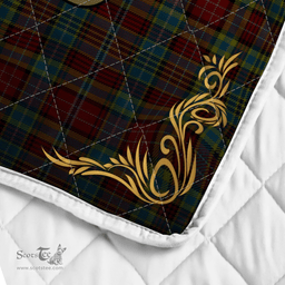 Scottish Ogilvie Clan Badge Tartan Celtic Deer - Tartan Plaid Quilt - Scottish Quilt Scottish Plaid Tartan Plaid - ScotsTee - scotstee.com