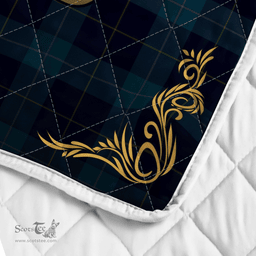 Scottish Mckerrell Clan Badge Tartan Celtic Deer - Tartan Plaid Quilt - Scottish Quilt Scottish Plaid Tartan Plaid - ScotsTee - scotstee.com
