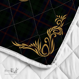 Scottish Morrison Clan Badge Tartan Celtic Deer - Tartan Plaid Quilt - Scottish Quilt Scottish Plaid Tartan Plaid - ScotsTee - scotstee.com