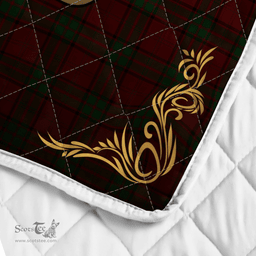 Scottish Maxwell Clan Badge Tartan Celtic Deer - Tartan Plaid Quilt - Scottish Quilt Scottish Plaid Tartan Plaid - ScotsTee - scotstee.com