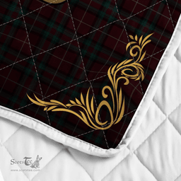 Scottish Stewart Stuart Of Bute Clan Badge Tartan Celtic Deer - Tartan Plaid Quilt - Scottish Quilt Scottish Plaid Tartan Plaid - ScotsTee - scotstee.com