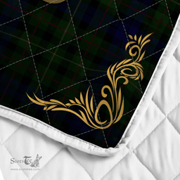 Scottish Rollo Clan Badge Tartan Celtic Deer - Tartan Plaid Quilt - Scottish Quilt Scottish Plaid Tartan Plaid - ScotsTee - scotstee.com