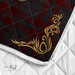 Scottish Moubray Clan Badge Tartan Celtic Deer - Tartan Plaid Quilt - Scottish Quilt Scottish Plaid Tartan Plaid - ScotsTee - scotstee.com