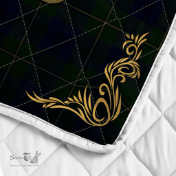Scottish Johnstone Clan Badge Tartan Celtic Deer - Tartan Plaid Quilt - Scottish Quilt Scottish Plaid Tartan Plaid - ScotsTee - scotstee.com
