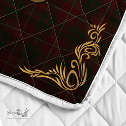 Scottish Bruce Clan Badge Tartan Celtic Deer - Tartan Plaid Quilt - Scottish Quilt Scottish Plaid Tartan Plaid - ScotsTee - scotstee.com