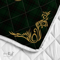 Scottish Kinloch Clan Badge Tartan Celtic Deer - Tartan Plaid Quilt - Scottish Quilt Scottish Plaid Tartan Plaid - ScotsTee - scotstee.com