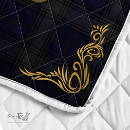 Scottish Kinnaird Clan Badge Tartan Celtic Deer - Tartan Plaid Quilt - Scottish Quilt Scottish Plaid Tartan Plaid - ScotsTee - scotstee.com