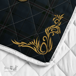 Scottish Clelland Clan Badge Tartan Celtic Deer - Tartan Plaid Quilt - Scottish Quilt Scottish Plaid Tartan Plaid - ScotsTee - scotstee.com