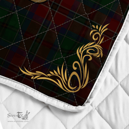 Scottish Macculloch Clan Badge Tartan Celtic Deer - Tartan Plaid Quilt - Scottish Quilt Scottish Plaid Tartan Plaid - ScotsTee - scotstee.com