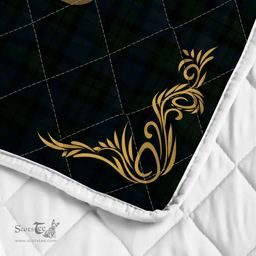Scottish Mackie Clan Badge Tartan Celtic Deer - Tartan Plaid Quilt - Scottish Quilt Scottish Plaid Tartan Plaid - ScotsTee - scotstee.com