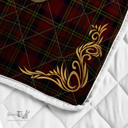 Scottish Hepburn Clan Badge Tartan Celtic Deer - Tartan Plaid Quilt - Scottish Quilt Scottish Plaid Tartan Plaid - ScotsTee - scotstee.com