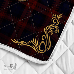Scottish Maclachlan Clan Badge Tartan Celtic Deer - Tartan Plaid Quilt - Scottish Quilt Scottish Plaid Tartan Plaid - ScotsTee - scotstee.com