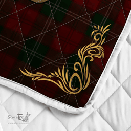 Scottish Lennox Kincaid Clan Badge Tartan Celtic Deer - Tartan Plaid Quilt - Scottish Quilt Scottish Plaid Tartan Plaid - ScotsTee - scotstee.com