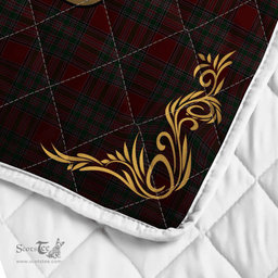 Scottish Macbain Clan Badge Tartan Celtic Deer - Tartan Plaid Quilt - Scottish Quilt Scottish Plaid Tartan Plaid - ScotsTee - scotstee.com