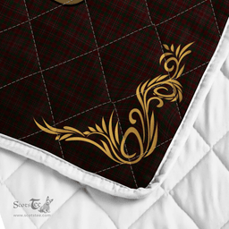 Scottish Macalister Clan Badge Tartan Celtic Deer - Tartan Plaid Quilt - Scottish Quilt Scottish Plaid Tartan Plaid - ScotsTee - scotstee.com