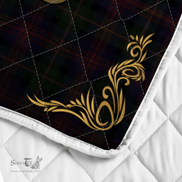 Scottish Logan Clan Badge Tartan Celtic Deer - Tartan Plaid Quilt - Scottish Quilt Scottish Plaid Tartan Plaid - ScotsTee - scotstee.com