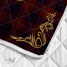 Scottish Hamilton Clan Badge Tartan Celtic Deer - Tartan Plaid Quilt - Scottish Quilt Scottish Plaid Tartan Plaid - ScotsTee - scotstee.com