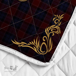 Scottish Haldane Clan Badge Tartan Celtic Deer - Tartan Plaid Quilt - Scottish Quilt Scottish Plaid Tartan Plaid - ScotsTee - scotstee.com