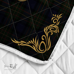 Scottish Maclaren Clan Badge Tartan Celtic Deer - Tartan Plaid Quilt - Scottish Quilt Scottish Plaid Tartan Plaid - ScotsTee - scotstee.com