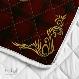 Scottish Darroch Of Gourock Clan Badge Tartan Celtic Deer - Tartan Plaid Quilt - Scottish Quilt Scottish Plaid Tartan Plaid - ScotsTee - scotstee.com