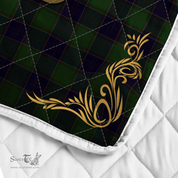 Scottish Dalrymple Clan Badge Tartan Celtic Deer - Tartan Plaid Quilt - Scottish Quilt Scottish Plaid Tartan Plaid - ScotsTee - scotstee.com