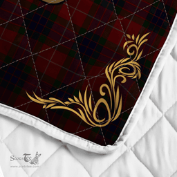 Scottish Fraser Clan Badge Tartan Celtic Deer - Tartan Plaid Quilt - Scottish Quilt Scottish Plaid Tartan Plaid - ScotsTee - scotstee.com