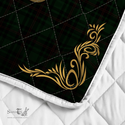 Scottish Beveridge Clan Badge Tartan Celtic Deer - Tartan Plaid Quilt - Scottish Quilt Scottish Plaid Tartan Plaid - ScotsTee - scotstee.com