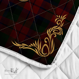 Scottish Macnaughten Clan Badge Tartan Celtic Deer - Tartan Plaid Quilt - Scottish Quilt Scottish Plaid Tartan Plaid - ScotsTee - scotstee.com