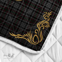 Scottish Borthwick Clan Badge Tartan Celtic Deer - Tartan Plaid Quilt - Scottish Quilt Scottish Plaid Tartan Plaid - ScotsTee - scotstee.com