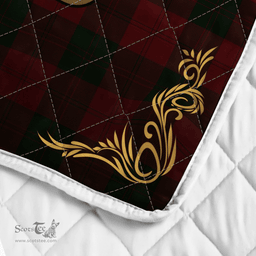 Scottish Erskine Clan Badge Tartan Celtic Deer - Tartan Plaid Quilt - Scottish Quilt Scottish Plaid Tartan Plaid - ScotsTee - scotstee.com