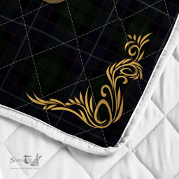 Scottish Galbraith Clan Badge Tartan Celtic Deer - Tartan Plaid Quilt - Scottish Quilt Scottish Plaid Tartan Plaid - ScotsTee - scotstee.com