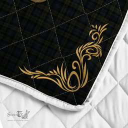 Scottish Campbell Clan Badge Tartan Celtic Deer - Tartan Plaid Quilt - Scottish Quilt Scottish Plaid Tartan Plaid - ScotsTee - scotstee.com