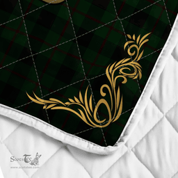 Scottish Kincaid Clan Badge Tartan Celtic Deer - Tartan Plaid Quilt - Scottish Quilt Scottish Plaid Tartan Plaid - ScotsTee - scotstee.com