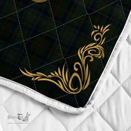 Scottish Cranstoun Clan Badge Tartan Celtic Deer - Tartan Plaid Quilt - Scottish Quilt Scottish Plaid Tartan Plaid - ScotsTee - scotstee.com