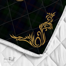Scottish Macthomas Clan Badge Tartan Celtic Deer - Tartan Plaid Quilt - Scottish Quilt Scottish Plaid Tartan Plaid - ScotsTee - scotstee.com