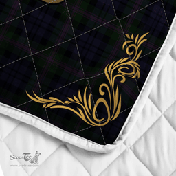 Scottish Baird Clan Badge Tartan Celtic Deer - Tartan Plaid Quilt - Scottish Quilt Scottish Plaid Tartan Plaid - ScotsTee - scotstee.com