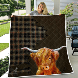 Scottish Moffat Tartan Highland Cow Quilt - Tartan Plaid Quilt - Scottish Quilt Scottish Plaid Tartan Plaid - ScotsTee - scotstee.com