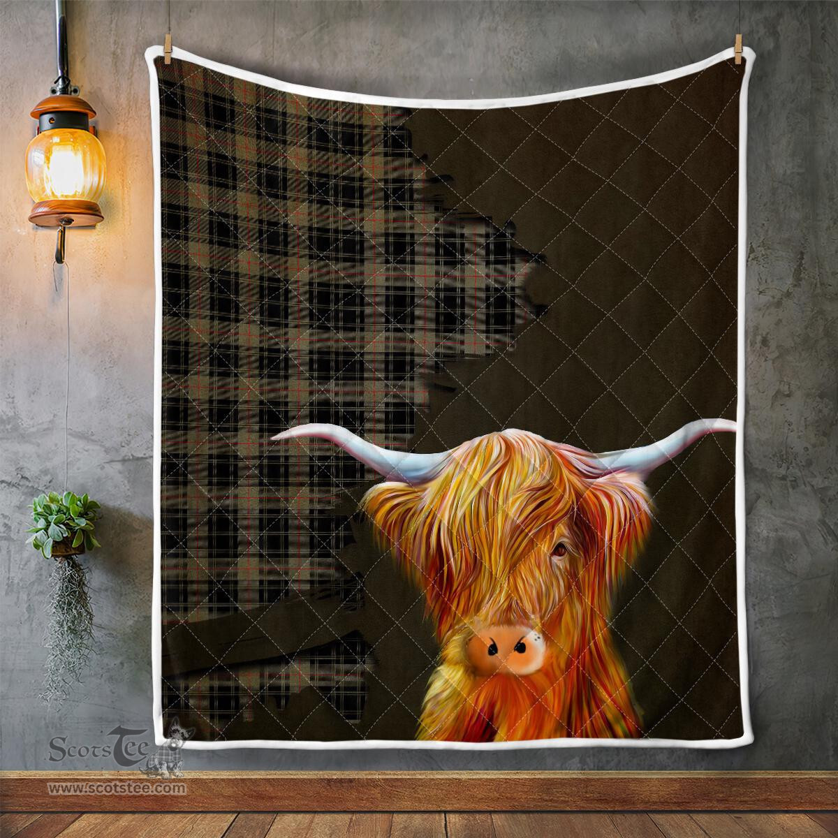 Scottish Moffat Tartan Highland Cow Quilt - Tartan Plaid Quilt - Scottish Quilt Scottish Plaid Tartan Plaid - ScotsTee - scotstee.com