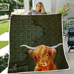 Scottish Walkinshaw Tartan Highland Cow Quilt - Tartan Plaid Quilt - Scottish Quilt Scottish Plaid Tartan Plaid - ScotsTee - scotstee.com