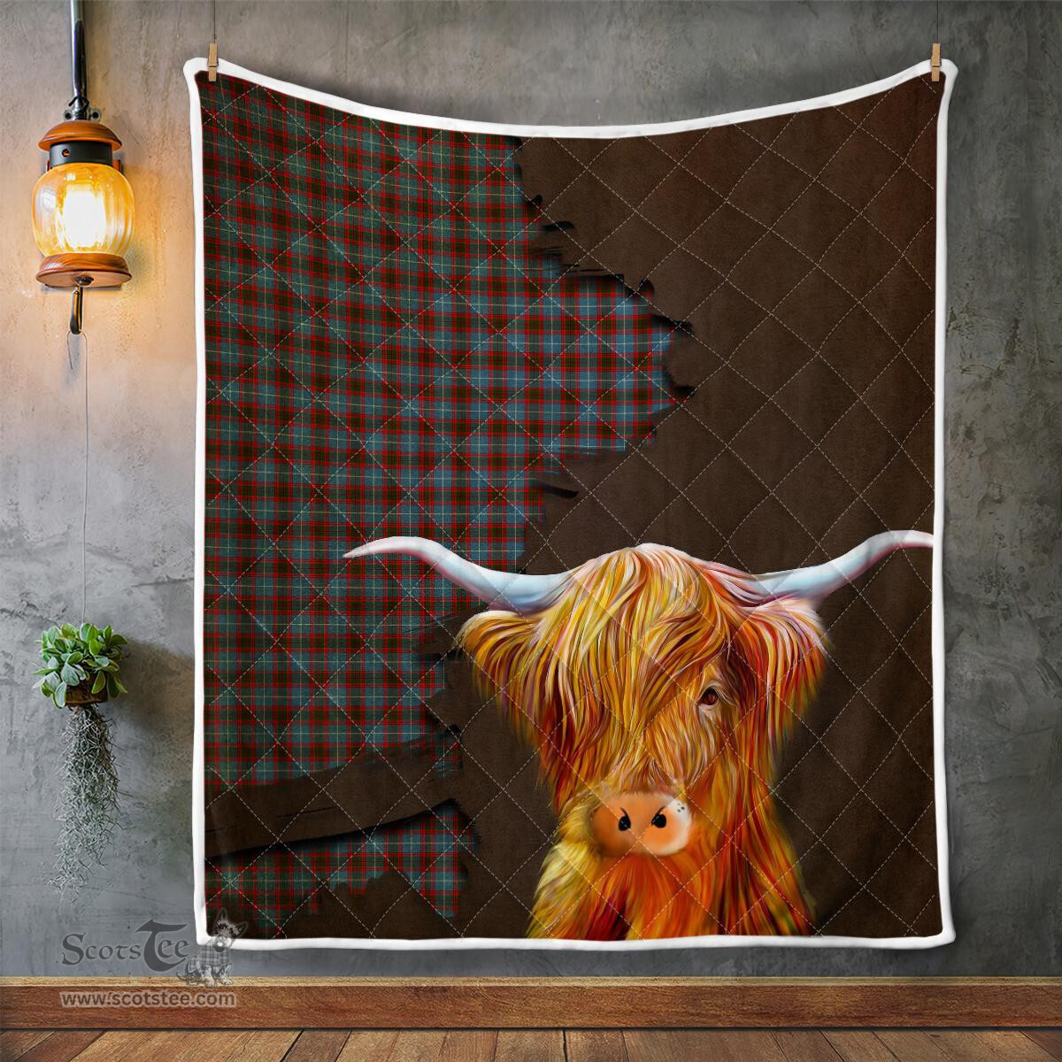 Scottish Preston Tartan Highland Cow Quilt - Tartan Plaid Quilt - Scottish Quilt Scottish Plaid Tartan Plaid - ScotsTee - scotstee.com
