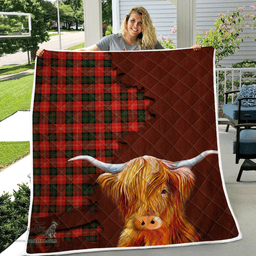 Scottish Nesbitt Tartan Highland Cow Quilt - Tartan Plaid Quilt - Scottish Quilt Scottish Plaid Tartan Plaid - ScotsTee - scotstee.com