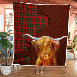 Scottish Spens Tartan Highland Cow Quilt - Tartan Plaid Quilt - Scottish Quilt Scottish Plaid Tartan Plaid - ScotsTee - scotstee.com