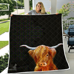 Scottish Murray Of Athole Tartan Highland Cow Quilt - Tartan Plaid Quilt - Scottish Quilt Scottish Plaid Tartan Plaid - ScotsTee - scotstee.com