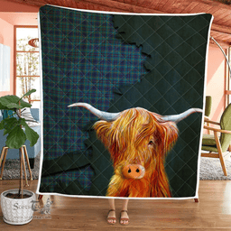 Scottish Mercer Tartan Highland Cow Quilt - Tartan Plaid Quilt - Scottish Quilt Scottish Plaid Tartan Plaid - ScotsTee - scotstee.com