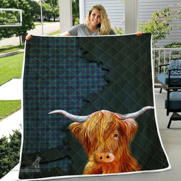 Scottish Mercer Tartan Highland Cow Quilt - Tartan Plaid Quilt - Scottish Quilt Scottish Plaid Tartan Plaid - ScotsTee - scotstee.com