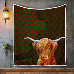 Scottish Middleton Tartan Highland Cow Quilt - Tartan Plaid Quilt - Scottish Quilt Scottish Plaid Tartan Plaid - ScotsTee - scotstee.com